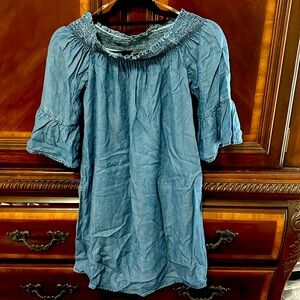 Denim Look short dress or Long Top for Leggings